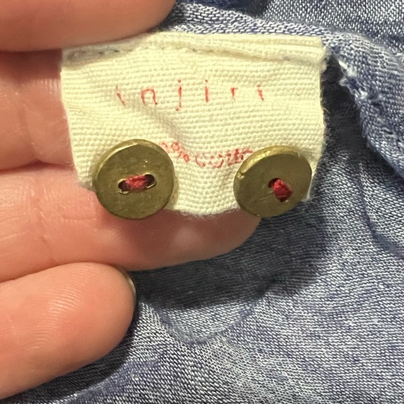 Injiri Handwoven Indigo Dress — Size 36— Handloom Cotton - Picture 12 of 13